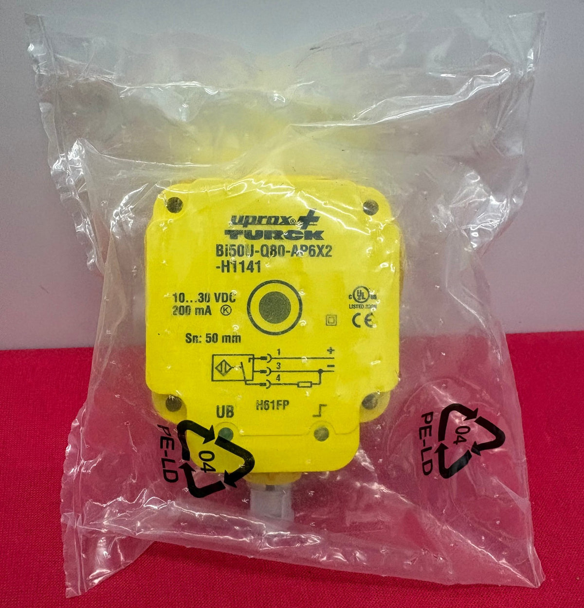 TURCK Bi50U-Q80-AP6X2-H1141 ID# 1608940 SENSOR 50mm RANGE 80mm SIZE 10-30 VDC