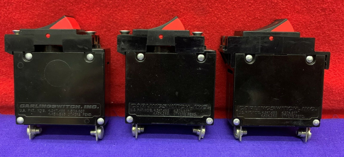 Lotto di 3 interruttori AF1-B0-46-718-331-C 18,5 AMP 277 V Max / Ampere di intervento 23,1 