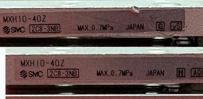 SMC MXH10-40Z 2C8-3NB PRECISION CYLINDER AIR LINEAR SLIDE w/ D-M9PW -1 LOT QTY 2