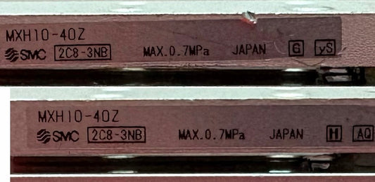 SMC MXH10-40Z 2C8-3NB PRECISION CYLINDER AIR LINEAR SLIDE w/ D-M9PW -1 LOT QTY 2