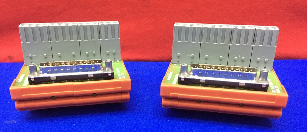 LOT DE 2 MODULES DE CONNECTEURS DE BORNES ABB ENTRELEC 002035304 BFM SUB25M HR 20353-04 