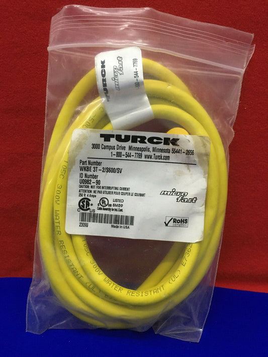TURCK WKBE 3T-2/S600/SV / U0982-90 CABLE