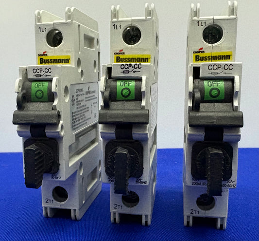 COOPER BUSSMANN CCP-1-30CC / CCP-CC CIRCUIT BREAKER  - 1 LOT QTY 3