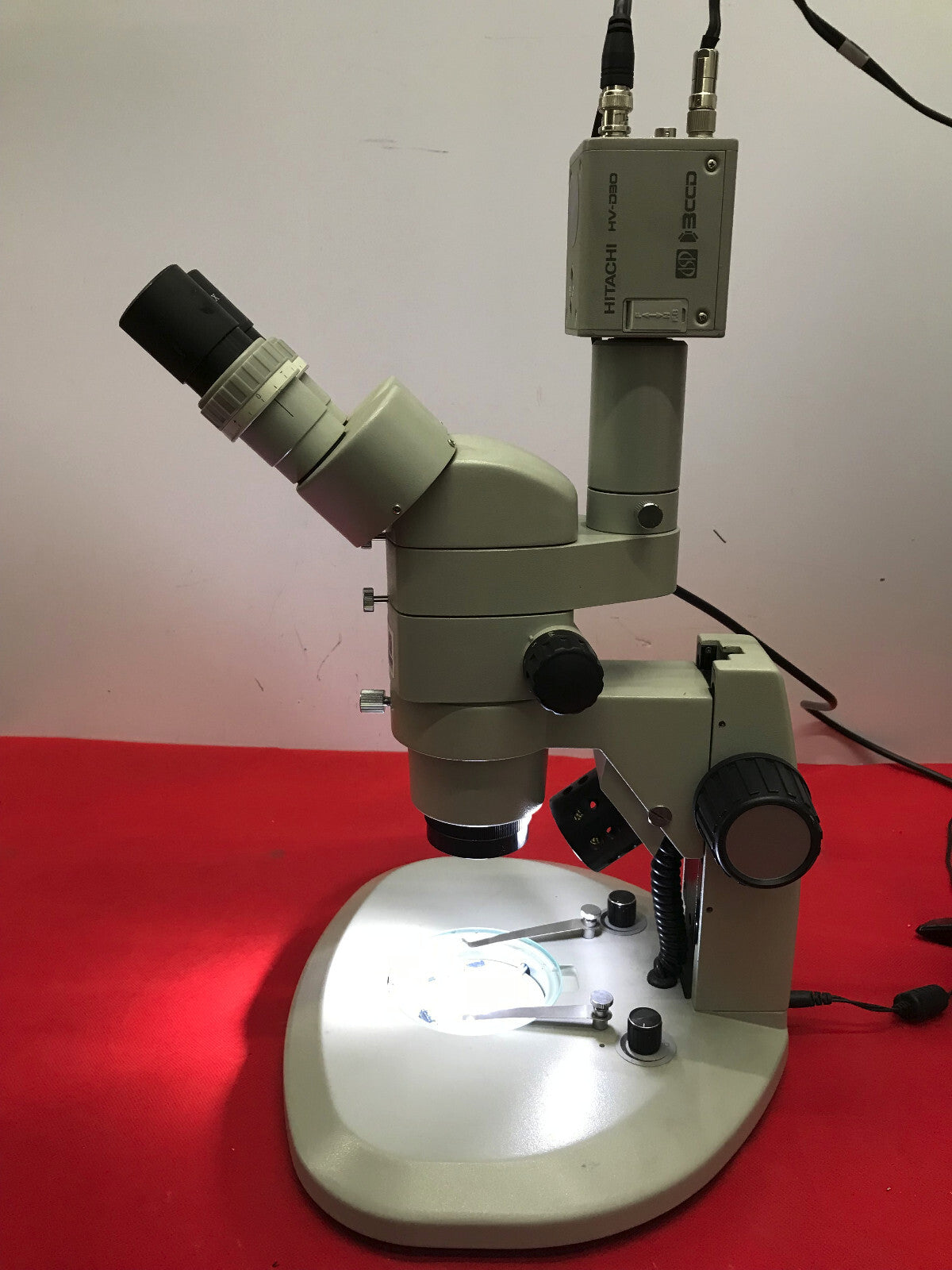 MMBT 50X Trinocular Video Microscope LED Top and Backlighting SZ-WF10X Eyepieces