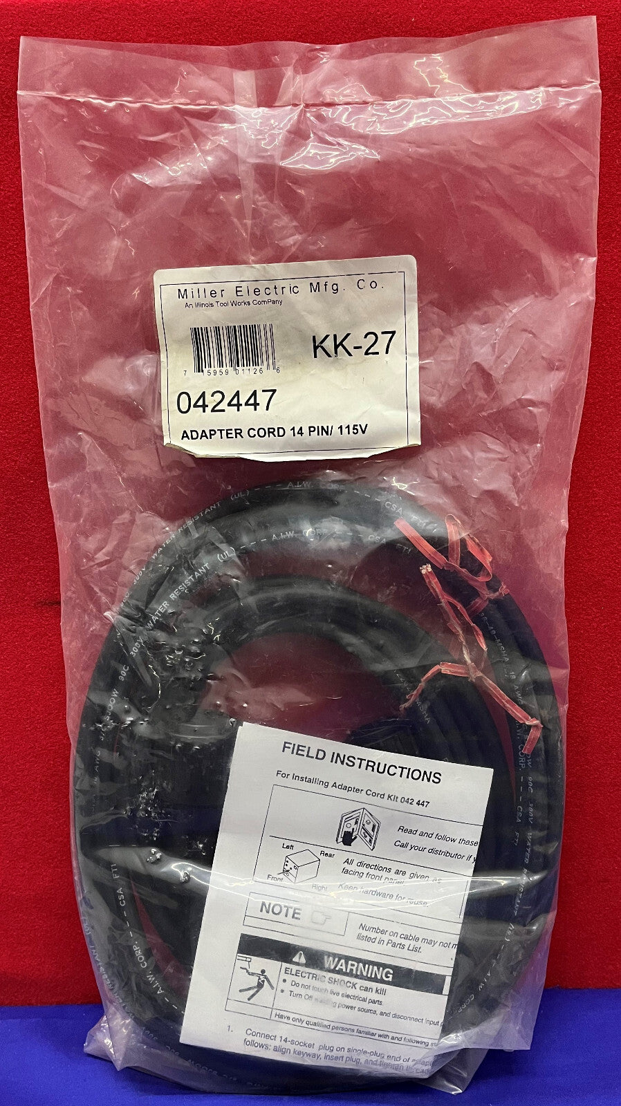 ミラーエレクトリック KK-27 アダプタコード 14 ピン 115V 042447