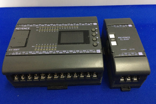 KEYENCE KV-40DT &amp; KL-N10V BASISEINHEIT &amp; KLEINER ERWEITERUNGS-KL-LINK-ADAPTER 