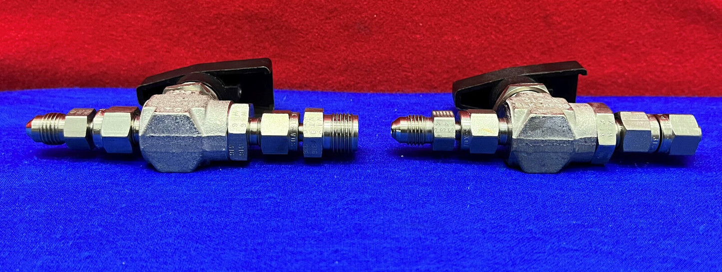 Lot of 2 FLOLOK Stainless Steel 312-K-BLK-XP98 Ball Valve