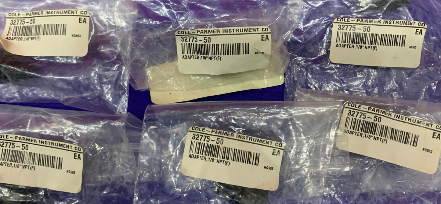Lot de 6 adaptateurs Cole Parmer / Cole-Parmer 32775-50 / 1/8” NPT (F) 