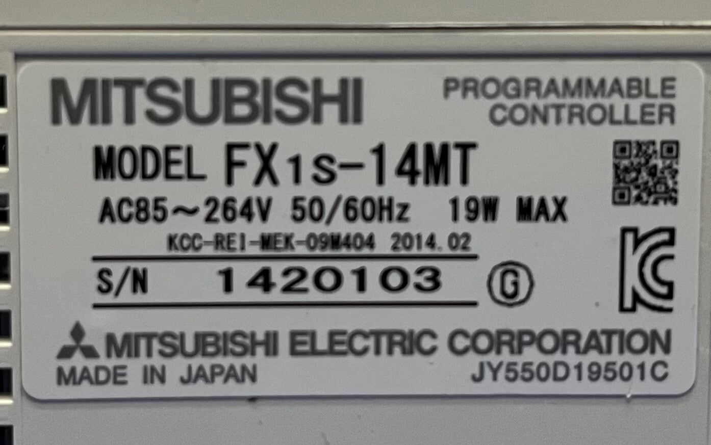 三菱 FX 1S-14MT プログラマブル コントローラ - 1 ロット数量 2