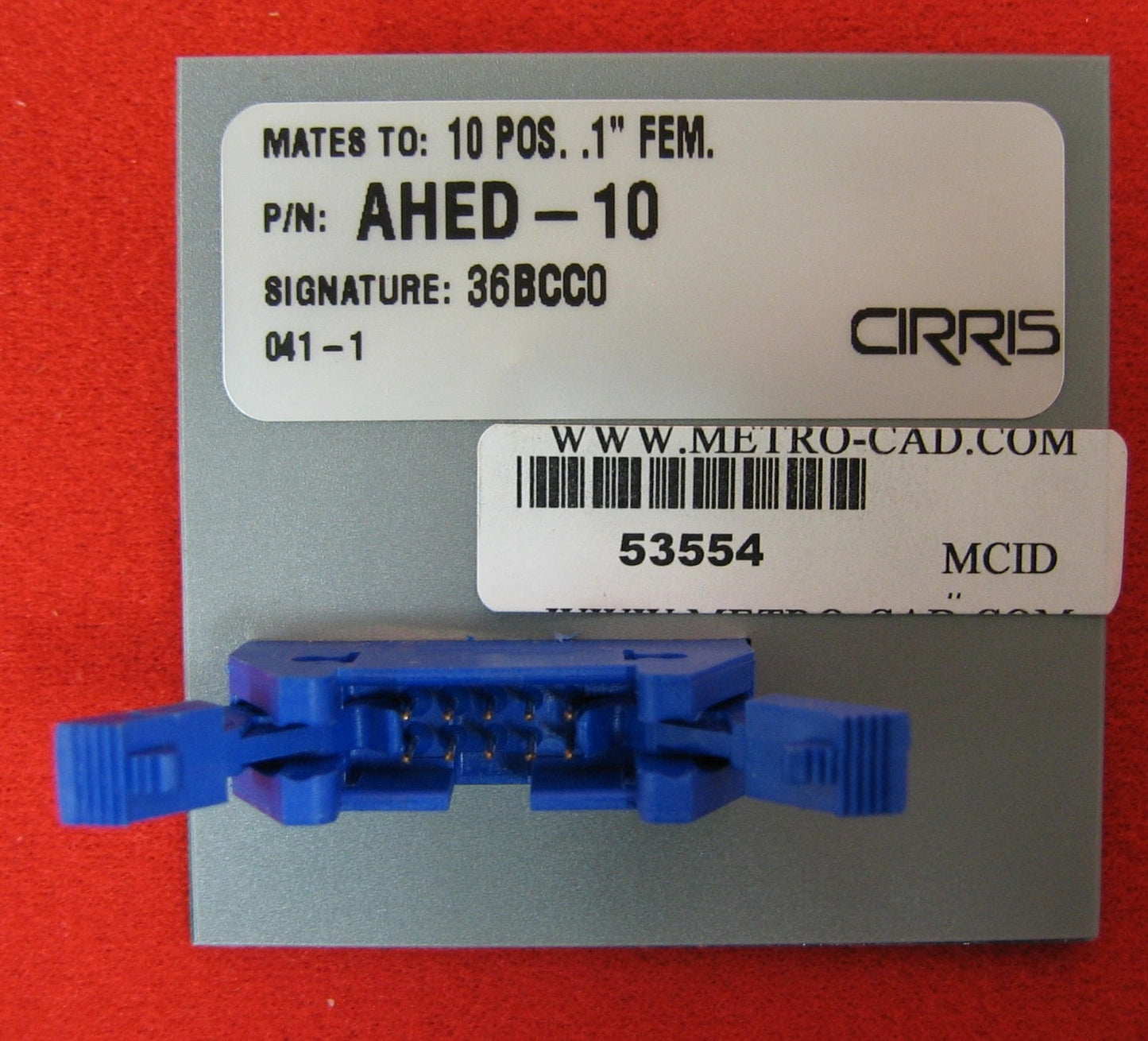 EL ACCESORIO DE FIRMA CIRRIS P/N AHED-10 SE ACOPLA A 10 POS ..1" HEMBRA