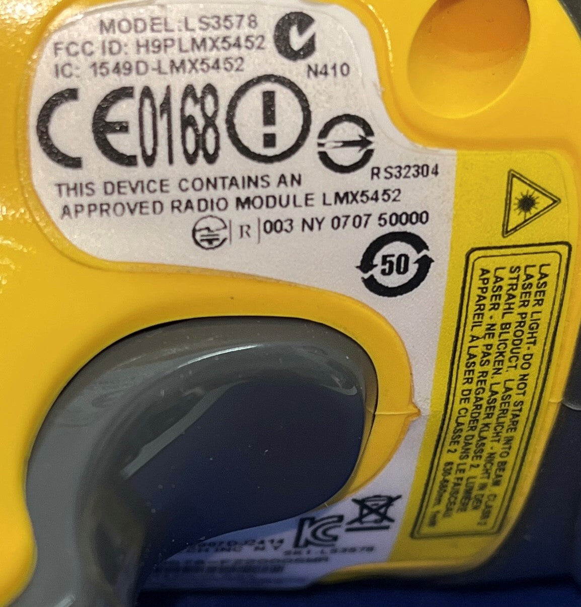 SYMBOL MOTOROLA BARCODE SCANNER LS3578-FZ2005WR CON BASE DI RICARICA