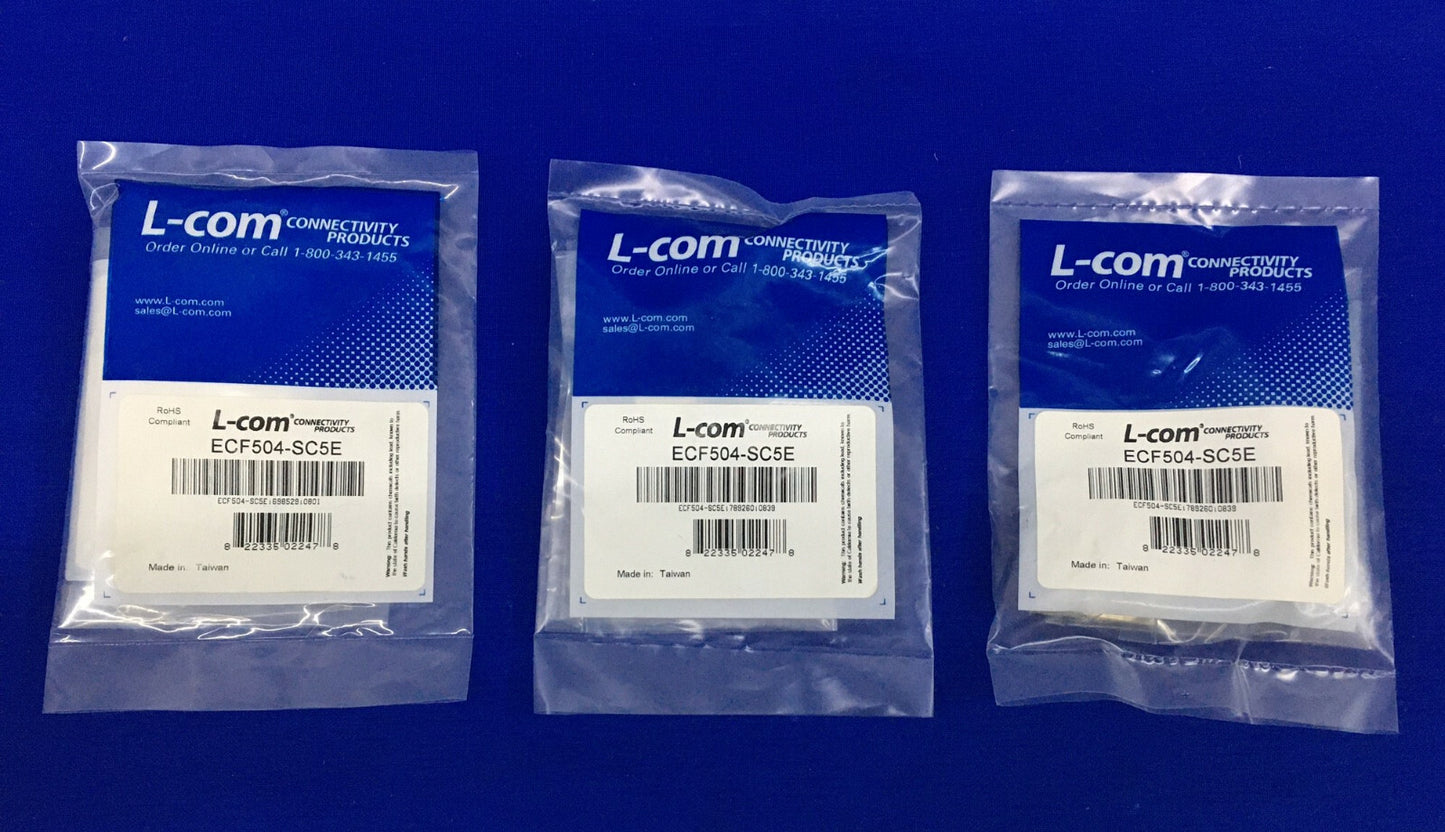 1 LOT MIT 3 STÜCKEN - L-COM ® CONNECTIVITY PRODUCTS ECF504-SC5E IN-LINE-ADAPTER