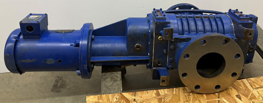 BALDOR 3 HP ELECTRIC MOTOR W/VACUUM BOOSTER BLOWER 9" FLANGE - PARTS/REPAIR