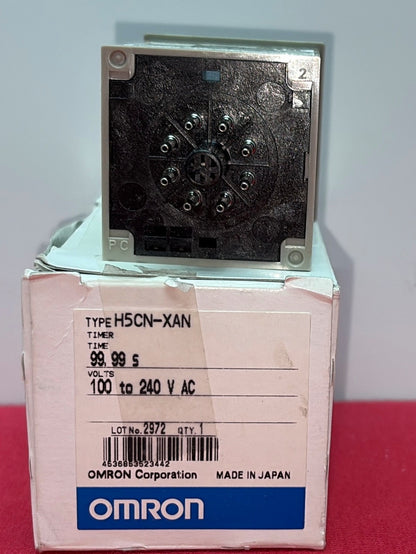 OMRON H5CN-XAN LED TIMER 100-240 VAC  LOT 2972. 297202  3A 250VAC