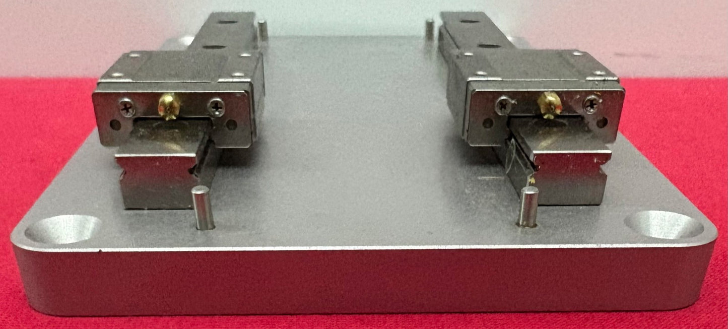 IKO QTY 2 LWL15B LINEAR GUIDE RAIL SLIDE BLOCK MOUNTED ON ALUMINUM PLATE