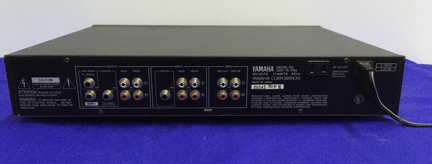 YAMAHA,DSR-70 PRO NATURAL SOUND DIGITAL SURROUND DECODER ITEM IS USED