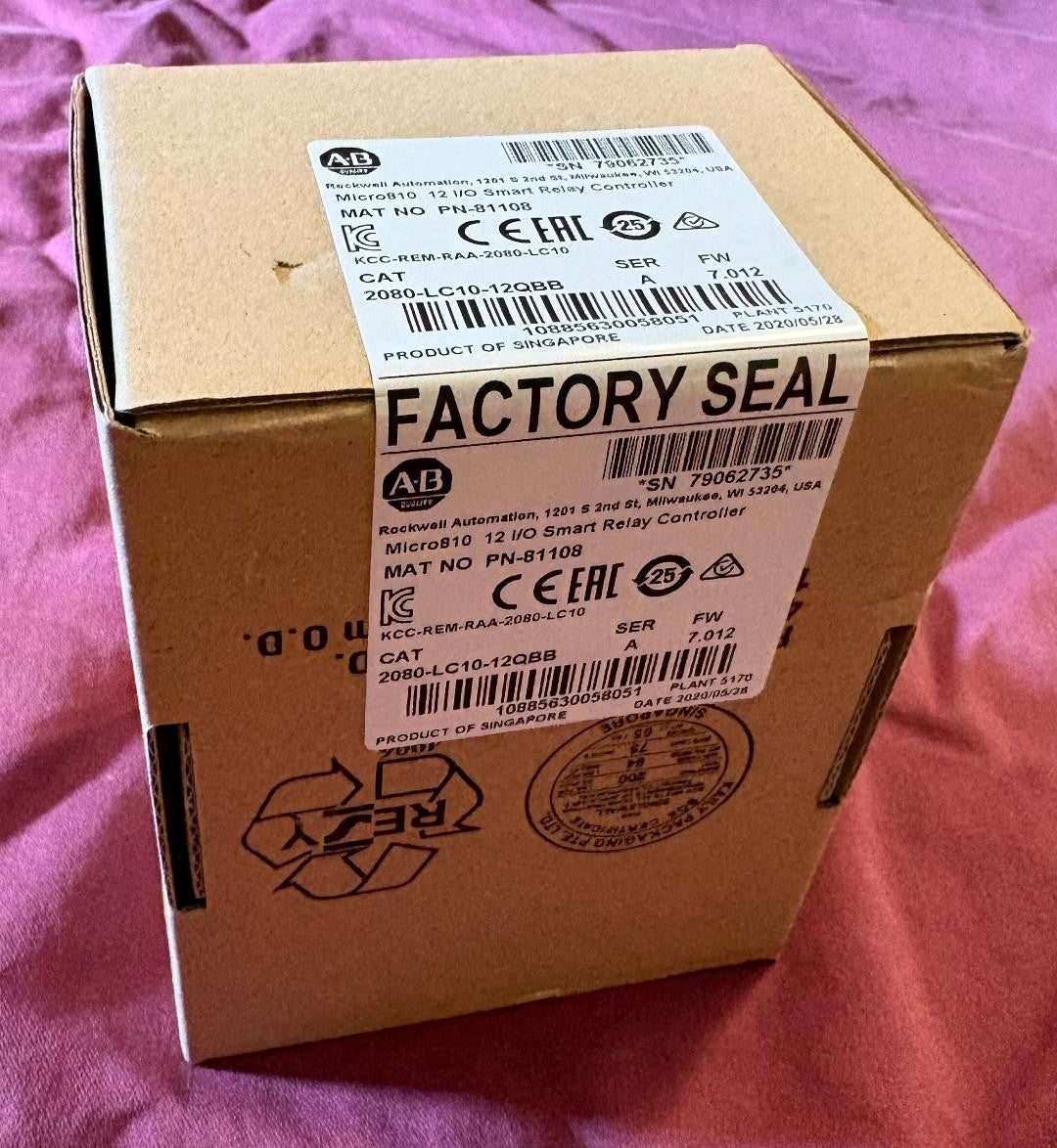 Allen Bradley AB 2080-LC10-12QBB SER A PN-81108 SMART RELAY CONTROLLER