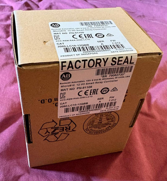 Allen Bradley AB 2080-LC10-12QBB SER A PN-81108 SMART RELAY CONTROLLER