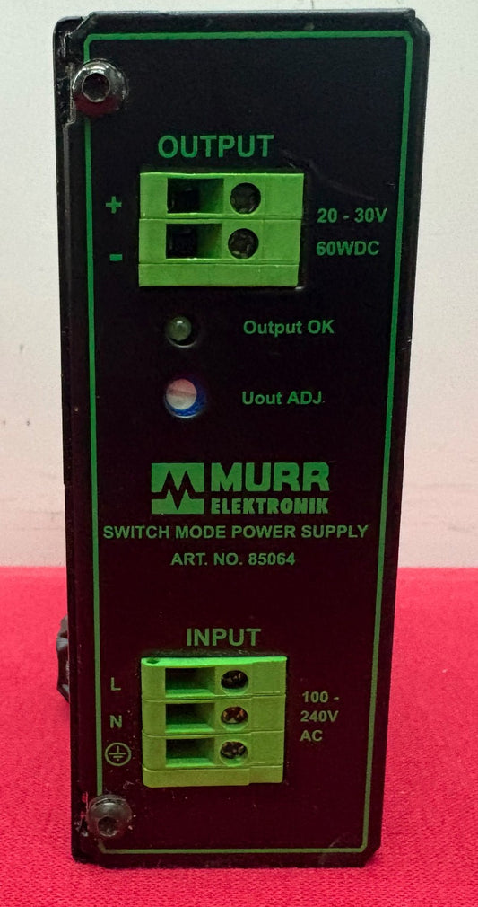 MURR SWITCH MODE POWER SUPPLY 85064 MCS2.5-115-230/24 INPUT 100-240