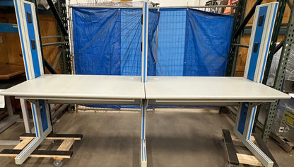 IAC TABLE  30"x 96"x30 1/2" (2 Sections Attached to LEGS) Two table tops