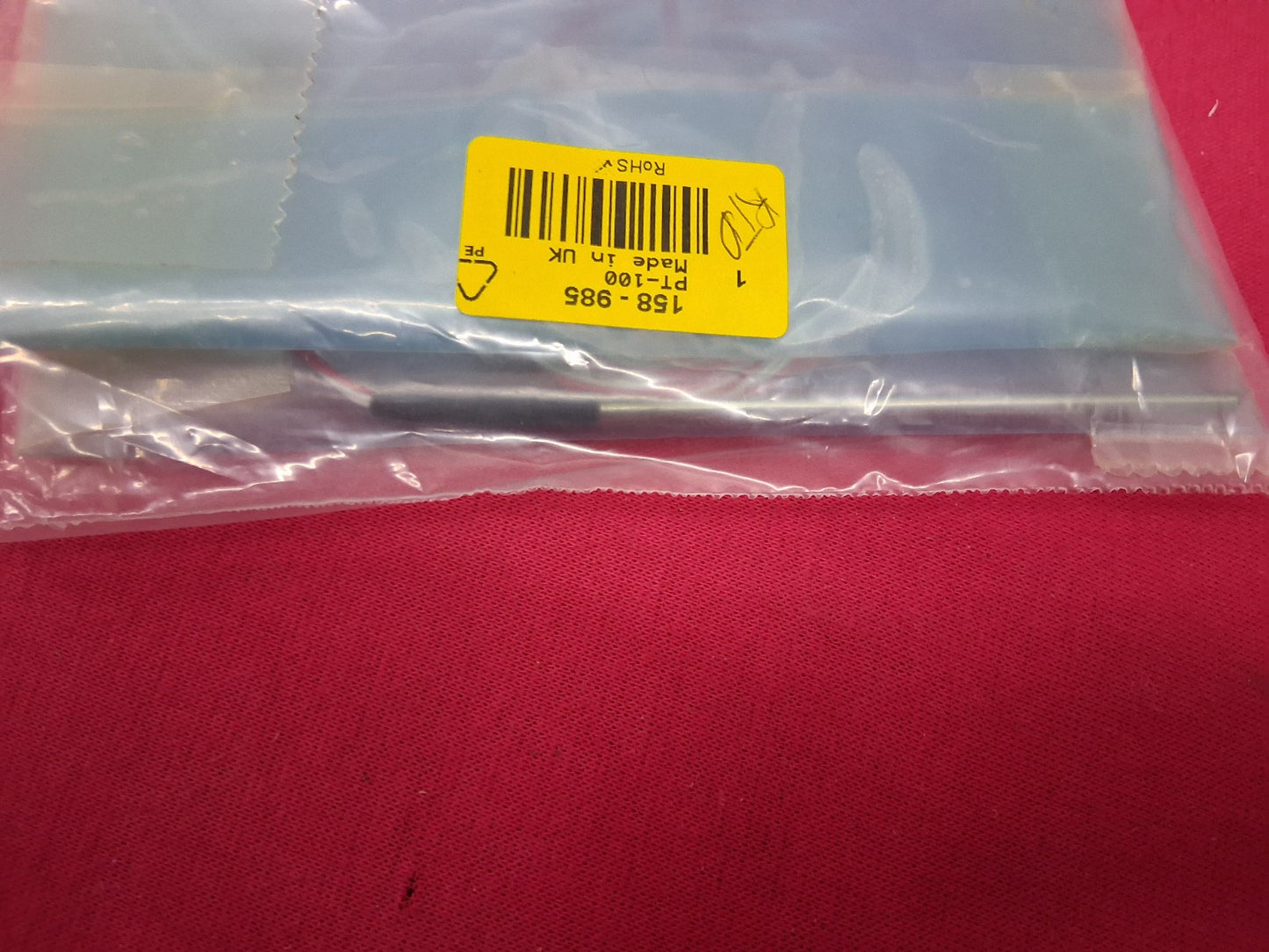 PT-100 PT100 158-985 RTD SENSOR PROBE -50°C min +200°C max 100mm L X 3mm D