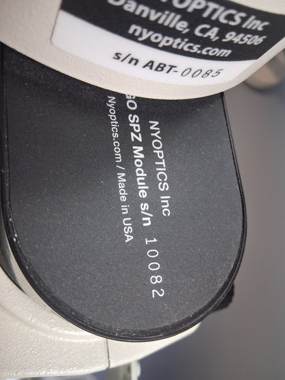 NYOPTICS INC ERGO SPZ MODULE 8-80X ERGONOMIC MICROSCOPE DUAL ARM BOOM STAND LED