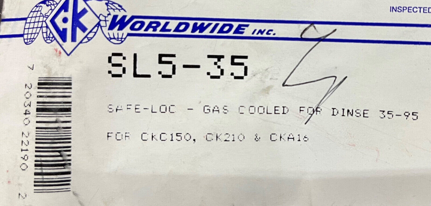 CK Worldwide Safe-Loc SL5-35 Gasgekühltes SCHWEISSGERÄT für Dinse 35-95 CKC150 CK150, CKA16