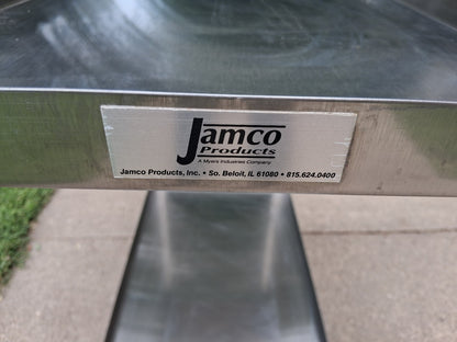 Jamco Stainless Steel Cart 18" x 36"  2 Shelf With Lips Casters Utility Cart