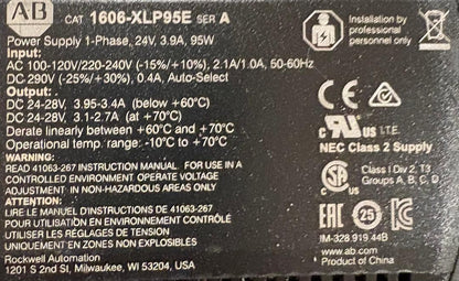 Allen-Bradley / Allen Bradley / AB 1606-XLP / 1606-XLP95E SER A POWER SUPPLY