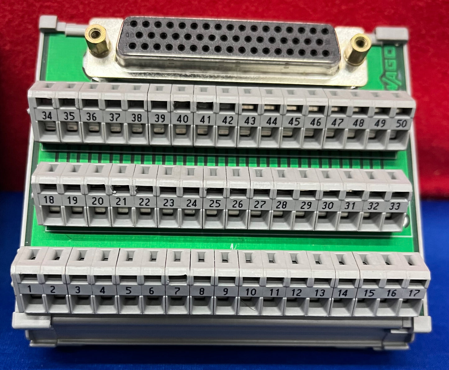 1 ロット数量 3 - WAGO 50 ピン DIN レール マウント ターミナル ブロック