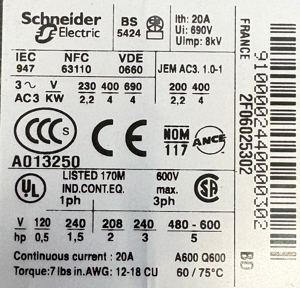 Lot of 2 SCHNEIDER LP1K0910BD TeSys K 3-POLE CONTACTOR 24VDC USED