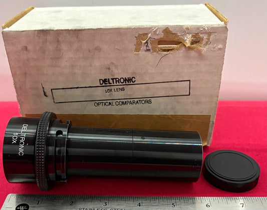 DELTRONIC 10x MAGNIFICATION OPTICAL COMPARATOR LENS - NO MODEL NUMBER - SN 1702