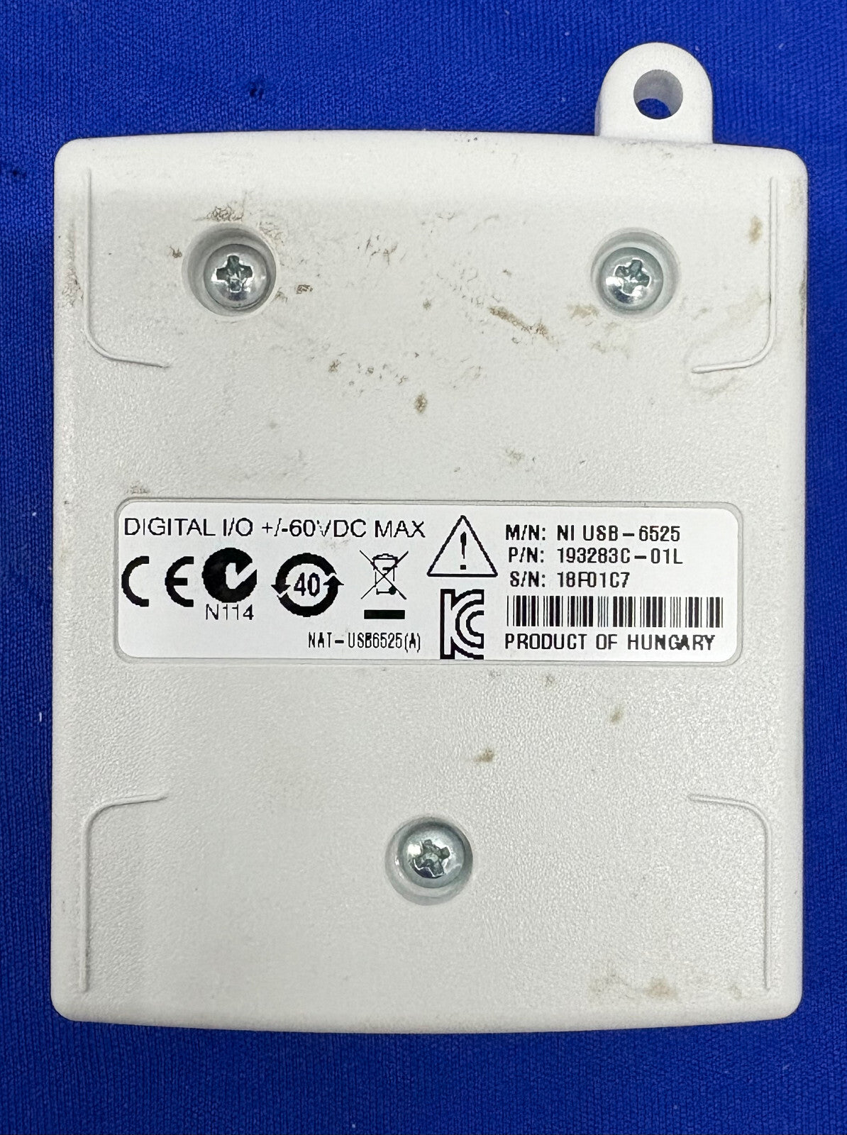 NATIONAL INSTRUMENTS NI USB-6525 P/N 193283C-01L DIGITAL I/O DEVICE PARTS/REPAIR