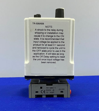 MACROMATIC TR-60628 TIME DELAY RELAY & MAGNECRAFT 70-464-1 RELAY SOCKET
