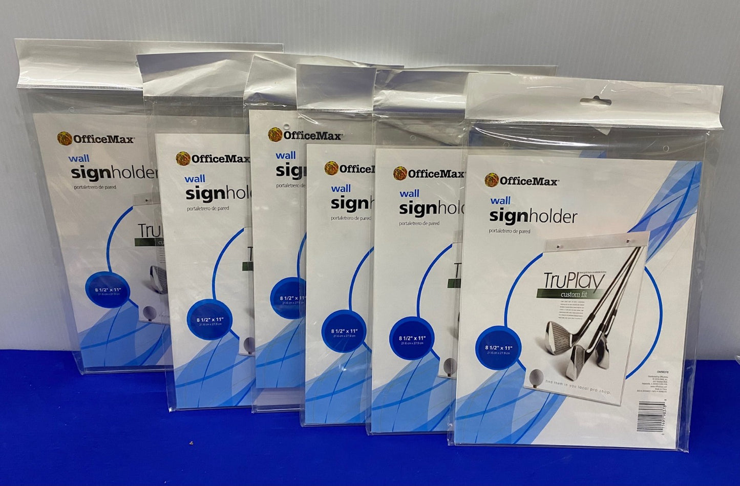OFFICE MAX ® OM98378 8.5" X 11" WALL SIGN HOLDER NEW. 1 LOT OF QTY. 6