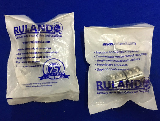 1 LOT QTY OF 2 - RULAND / RM CLX-6-6-SS RIGID SHAFT COUPLING CLAMP 1-3/8"L