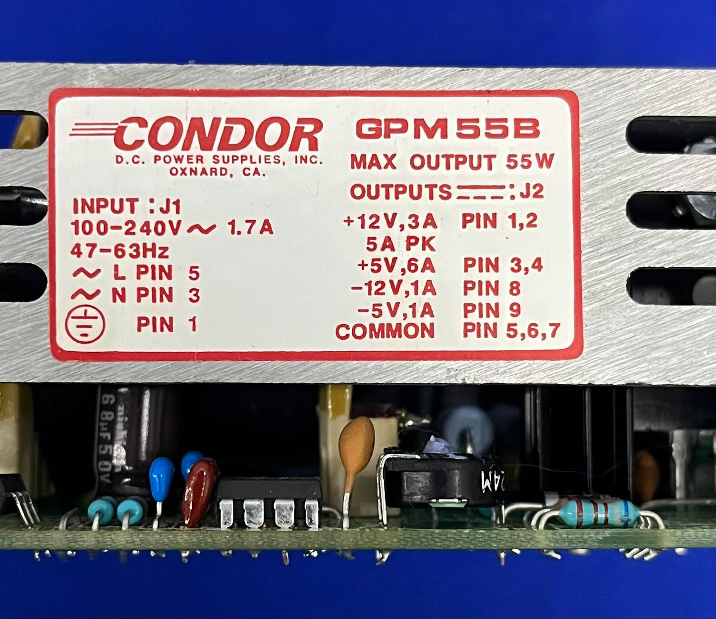 CONDOR GPM55B 電源 55W 最大出力 12V 3A 5V 6A 
