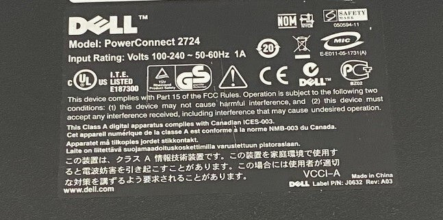 COMMUTATEUR ETHERNET DELL POWERCONNECT 2724 24 PORTS