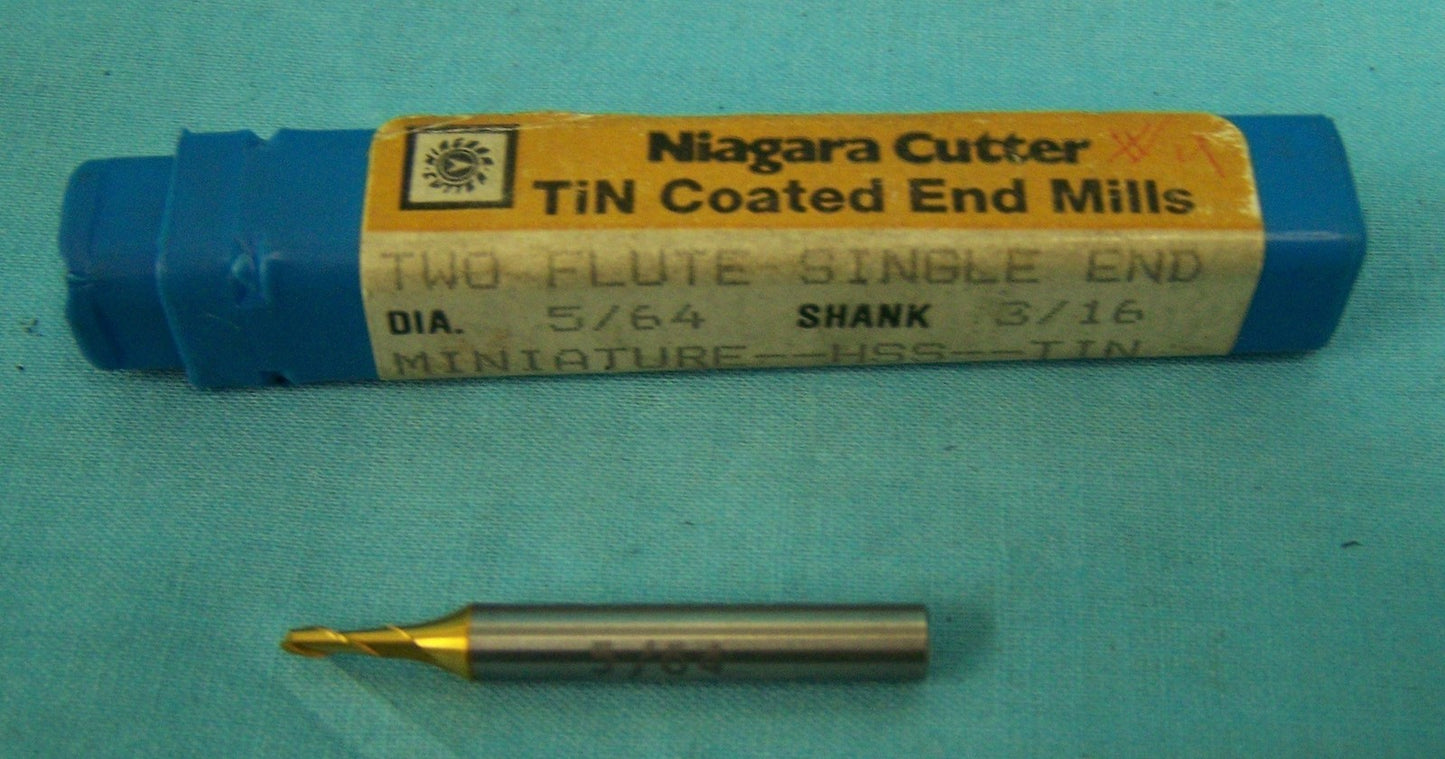 FRESA NIAGARA CUTTER FRESA A TESTA RIVESTITA IN TINTA A DUE TAGLIENTI A UN'ESTREMITÀ DIA 5/64 GAMBO 3/16 