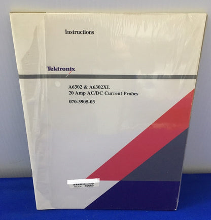 TEKTRONIX A6302 &amp; A6302 XL 070-3905-03 20AMP 電流プローブ 取扱説明書