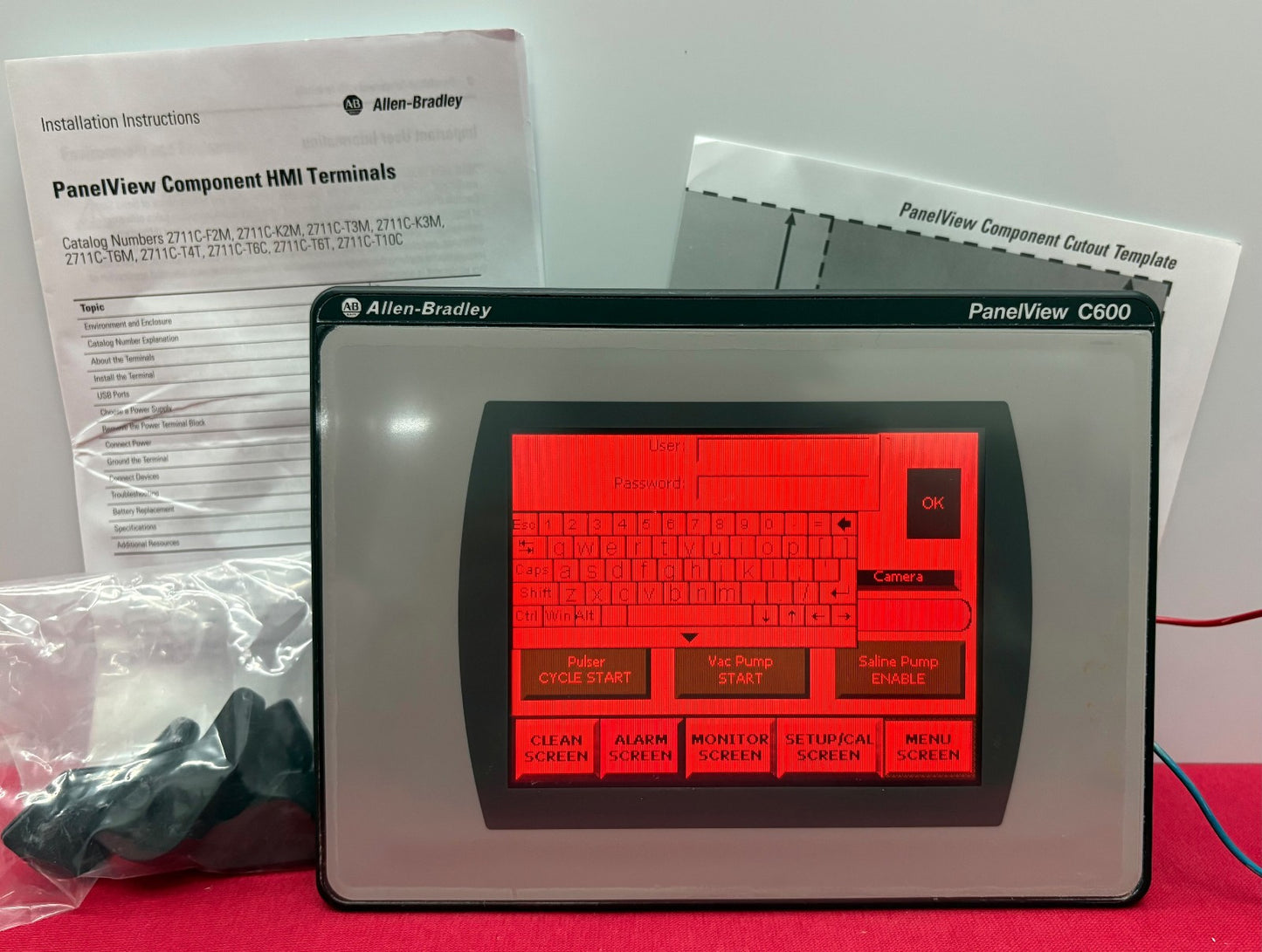 Allen-Bradley AB PANELVIEW C600 TOUCH SCREEN 2711C-T6C SER C REV A  PARTS/REPAIR