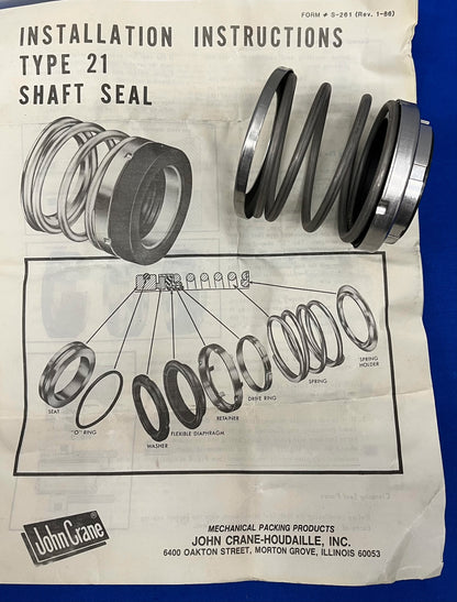 JOHN CRANE-HOUDAILLE ASSEAL 60DD98 / 81-27086 - ARTIKEL IS MOGELIJK INCOMPLEET