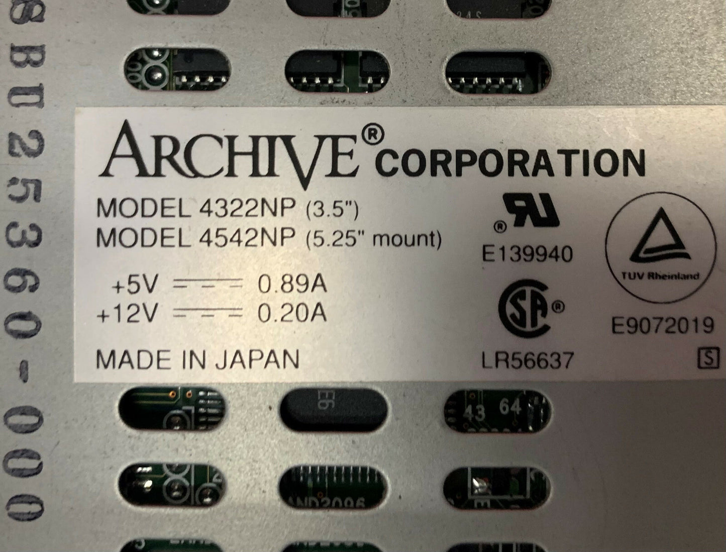 1 Lot Hoeveelheid van 7 - Archief 4322NP 4542NP / 4322NP4542NP Tape Backup Tape Drive 3.5