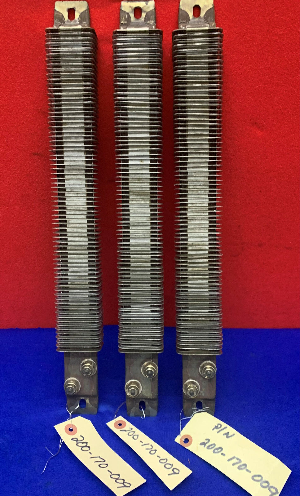 Lote de 3 calentadores de aire CHROMALOX FINSTRIP OTF-180 240 V 1000 W HNL 3490P/052710-117