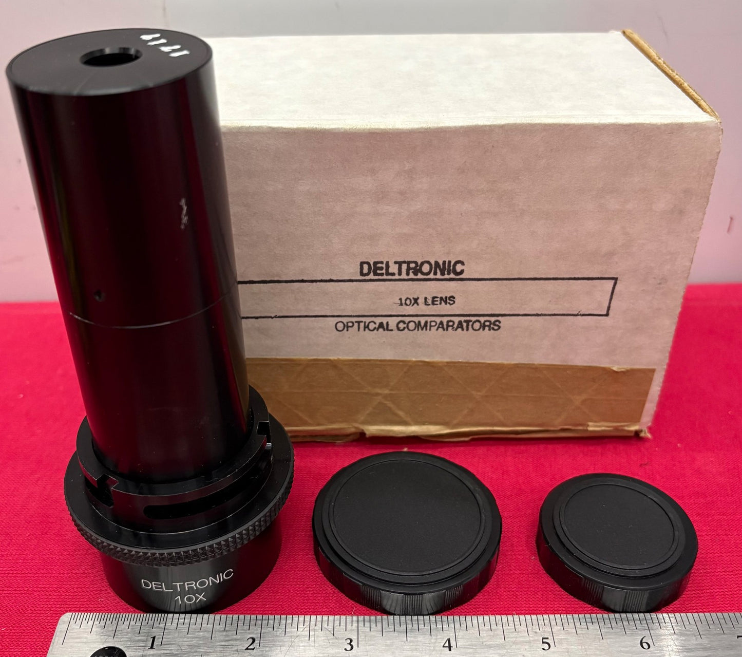 DELTRONIC 10x MAGNIFICATION OPTICAL COMPARATOR LENS - NO MODEL NUMBER - SN 1707