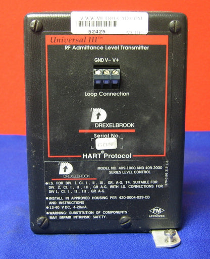 DREXELBROOK; SERIE NIVEAU CONTROLLER 409-1000-11, SERIE NIVEAU CONTROLLER;