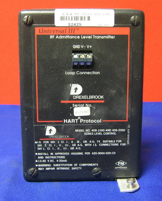 DREXELBROOK; SERIE NIVEAU CONTROLLER 409-1000-11, SERIE NIVEAU CONTROLLER;