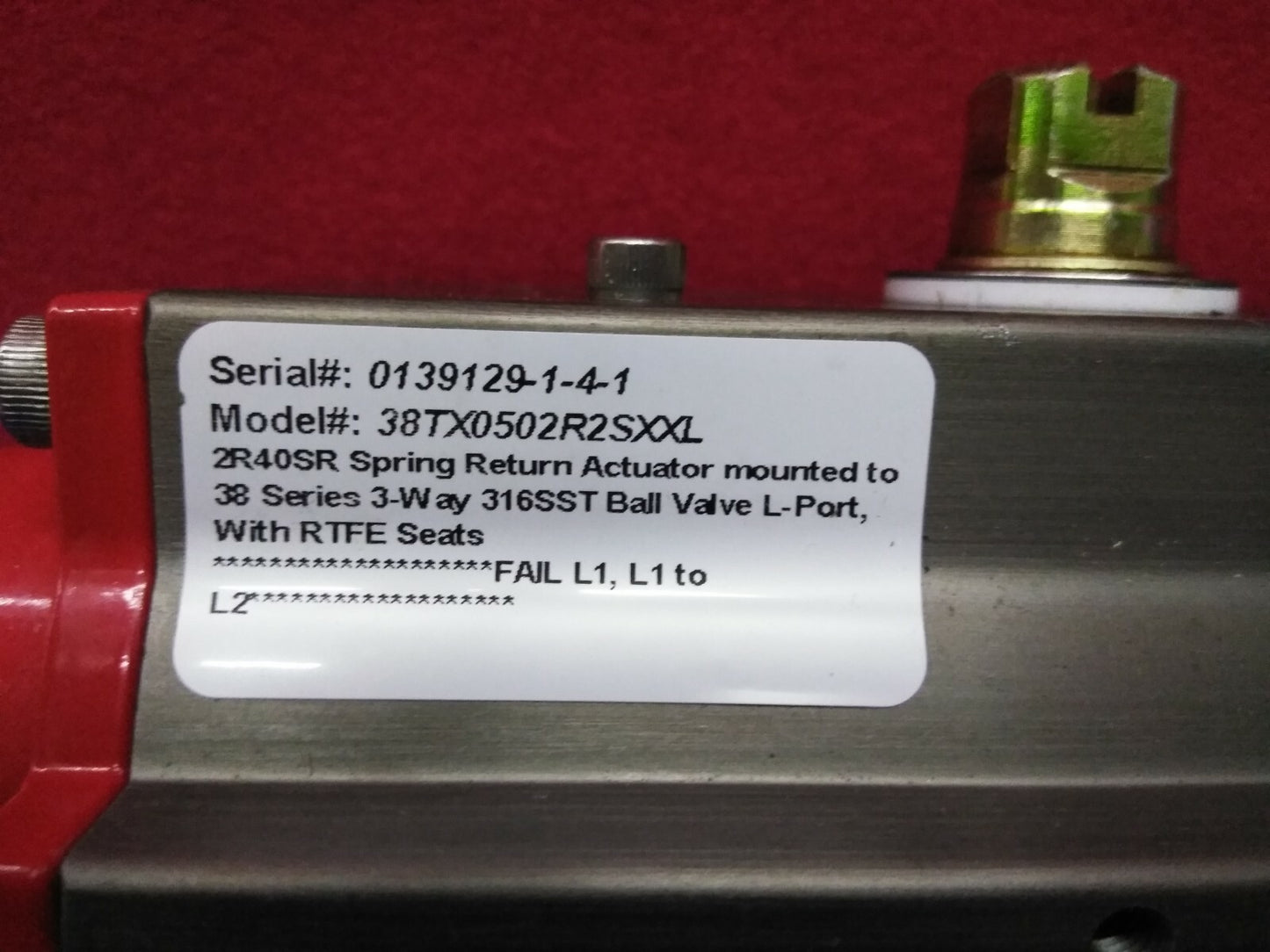 TRIAC 38TX0502R2SXXL 2R40SR VEERRETOURACTUATOR GEMONTEERD OP 38 SERIE 3-WEG 31 