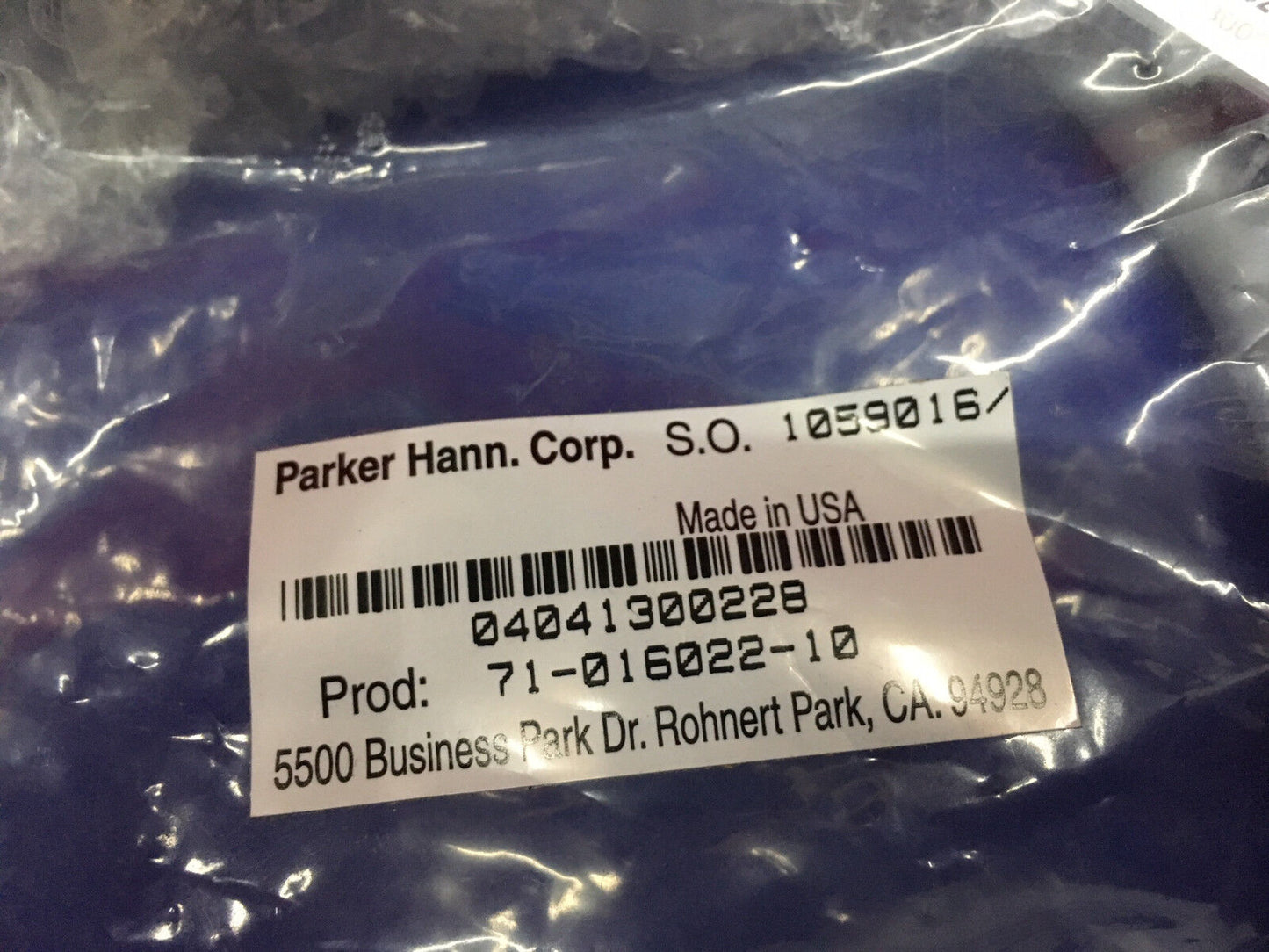 Parker Hannifin Corp. Cavo da 10'. Modello 71-016022-1. SO 1059016. Nuovo.