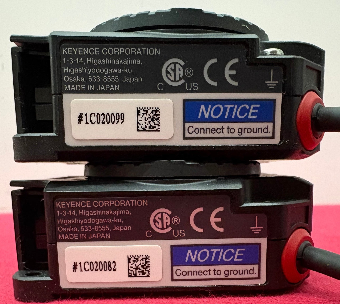 LOT OF 2 KEYENCE SJ-L005F COMPACT FAN STATIC ELIMINATOR IONIZER